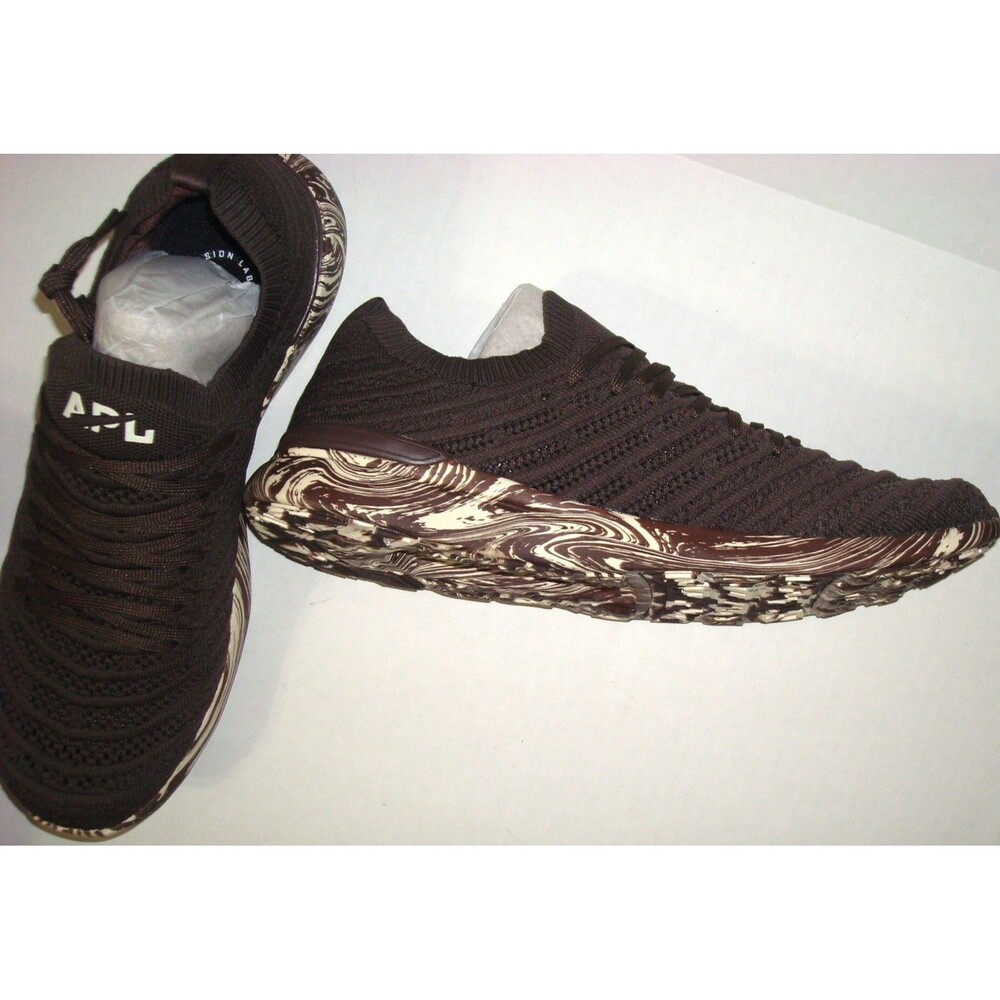 $270 APL Womens 11 Techloom Wave Chocolate Dark Brown Marble Sneakers Shoes Pris
